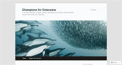 Desktop Screenshot of championsforcetaceans.com